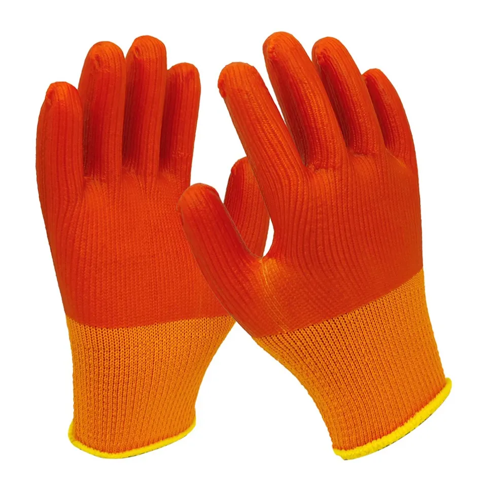 PVC Full Orange Gloves